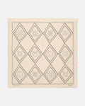 Miani - Printed Silk Scarf - Symbol Argyle Creme/Black