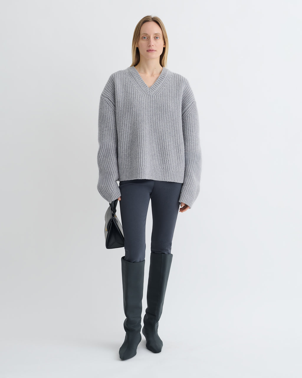 Morcar - Merino and cashmere sweater - Light Grey