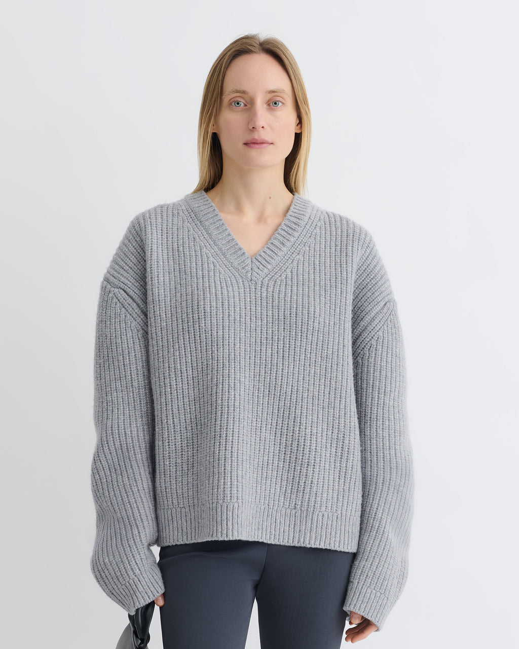 Morcar - Merino and cashmere sweater - Light Grey