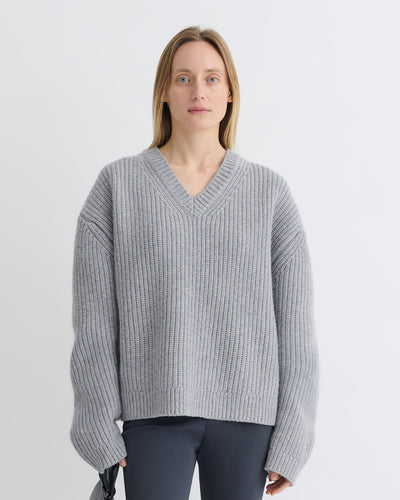 Morcar - Merino and Cashmere-Blend Sweater - Light Grey