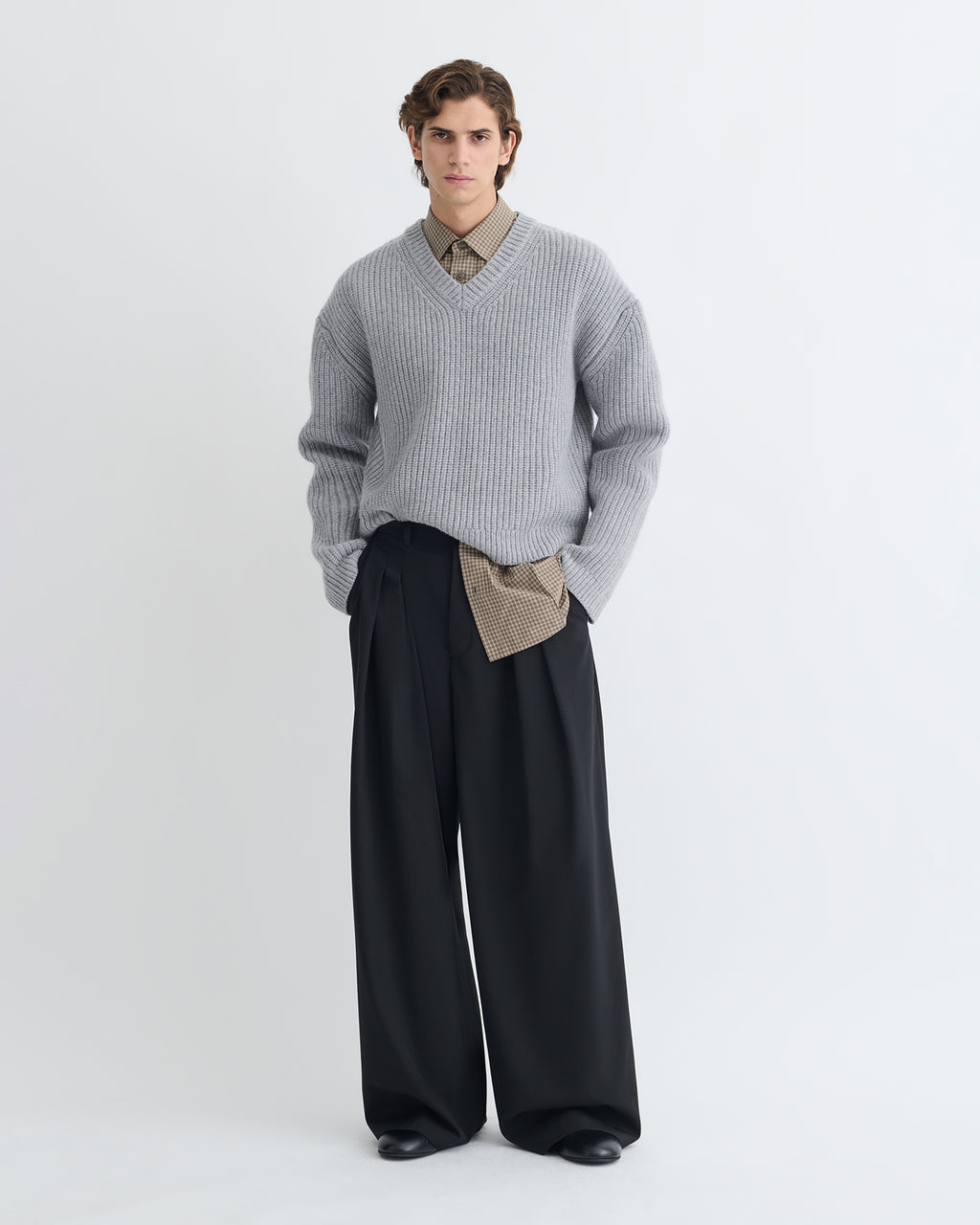 Morcar - Merino and cashmere sweater - Light Grey