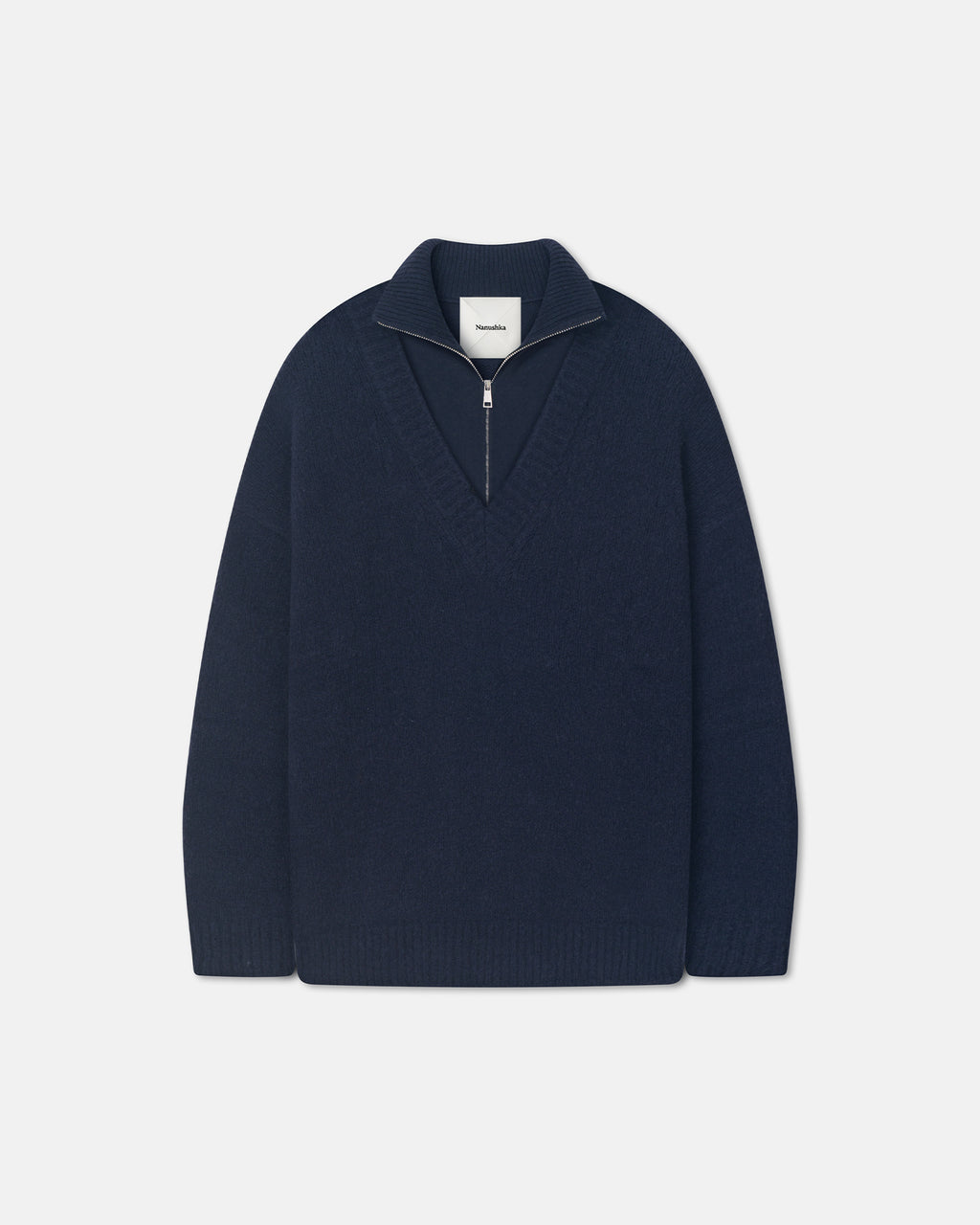 Kylen - Brushed merino sweater - Navy