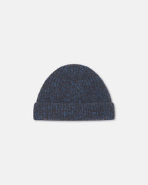 Madis - Compact Boucle Beanie - Blue/Brown