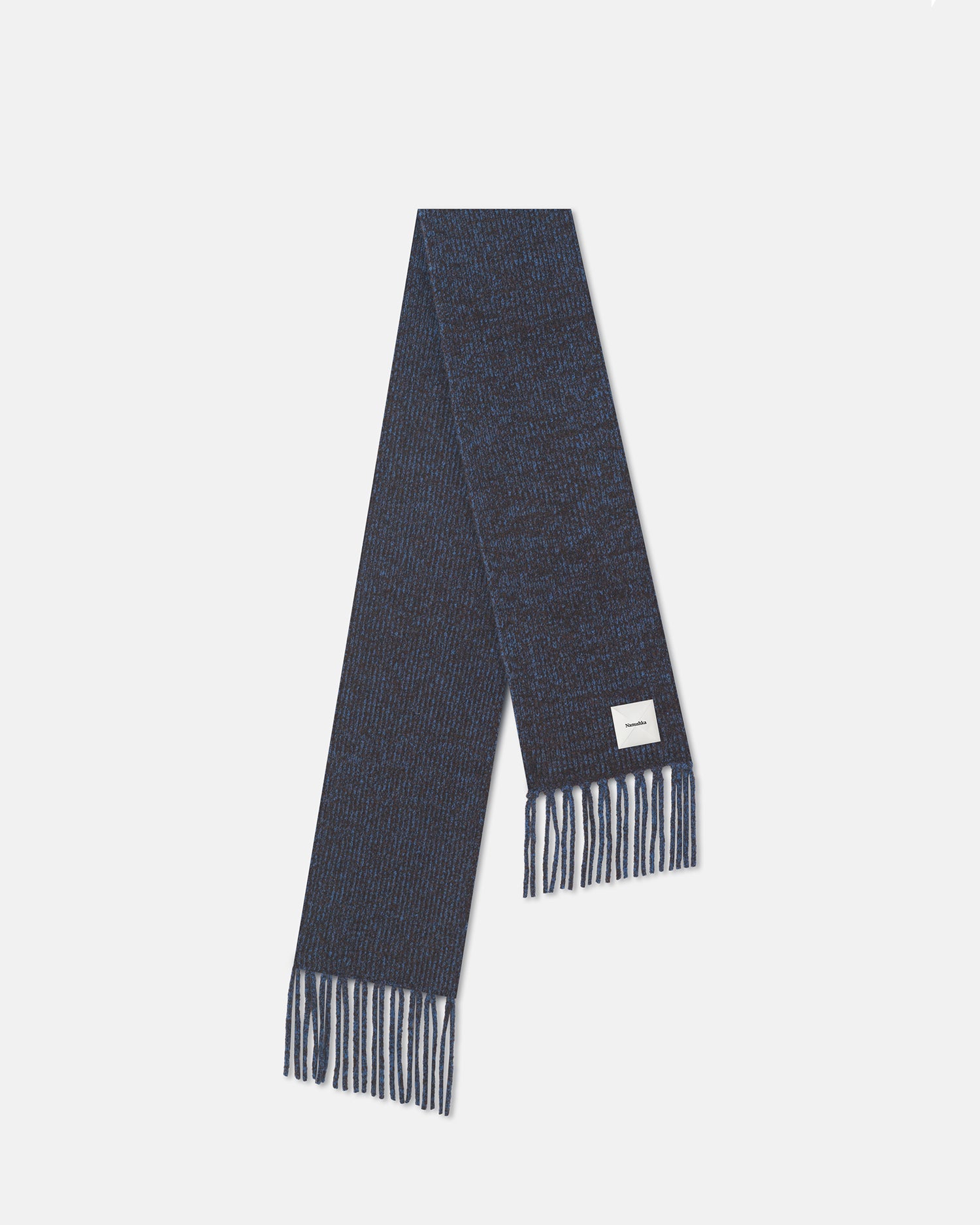 Ives - Compact Boucle Scarf - Blue/Brown