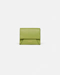 Folded - Leather cardholder - Lime/Moonbeam