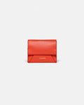 Folded - Leather cardholder - Red/Moonbeam