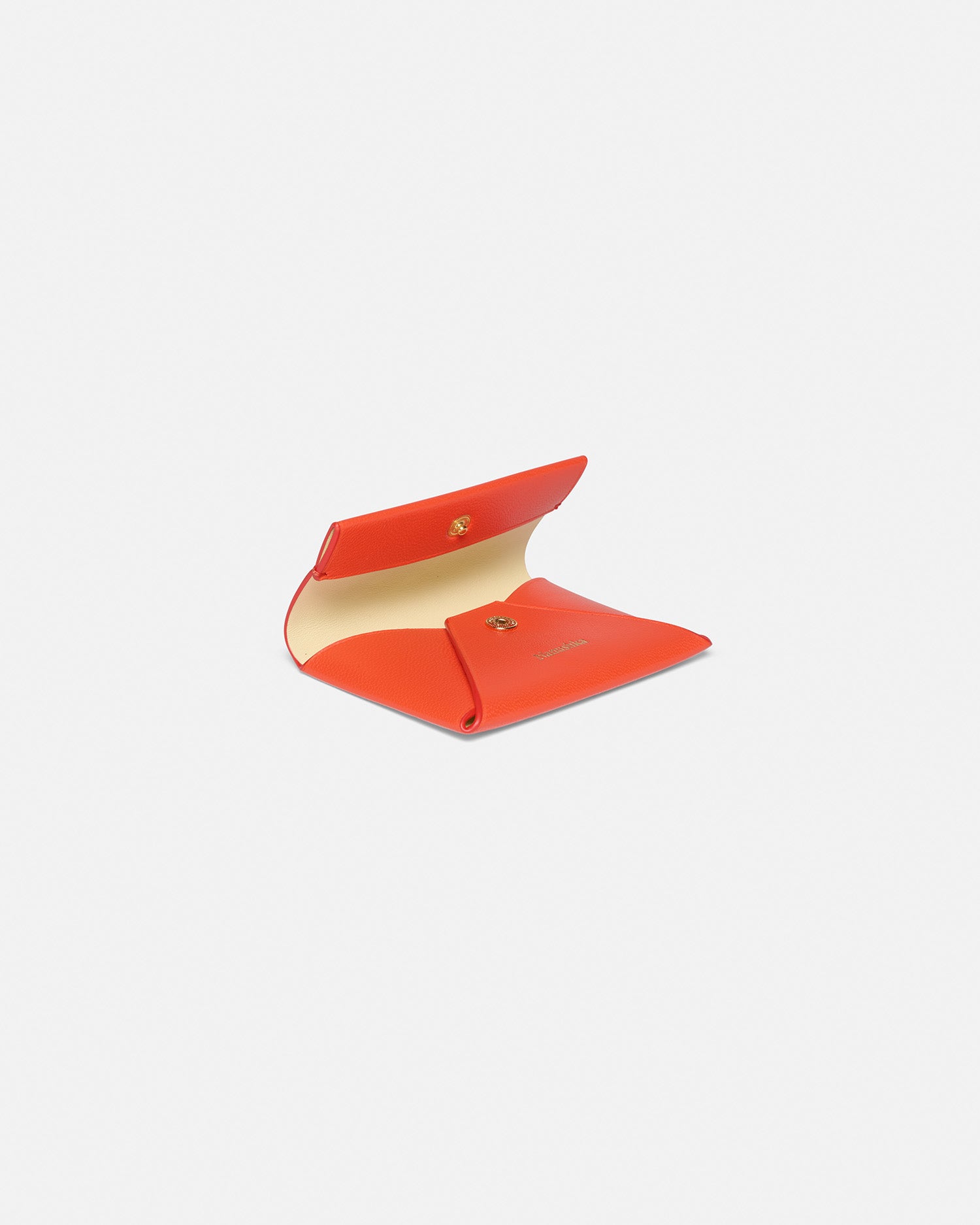 Folded - Leather Cardholder - Red/Moonbeam
