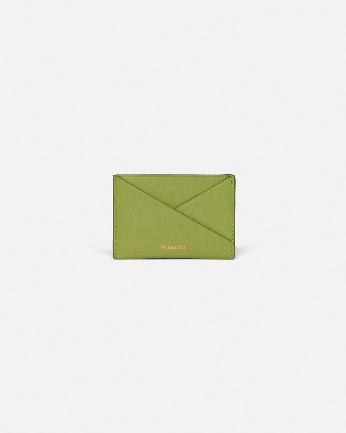Origami - Leather cardholder - Lime/Moonbeam