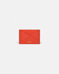 Origami - Leather cardholder - Red/Moonbeam