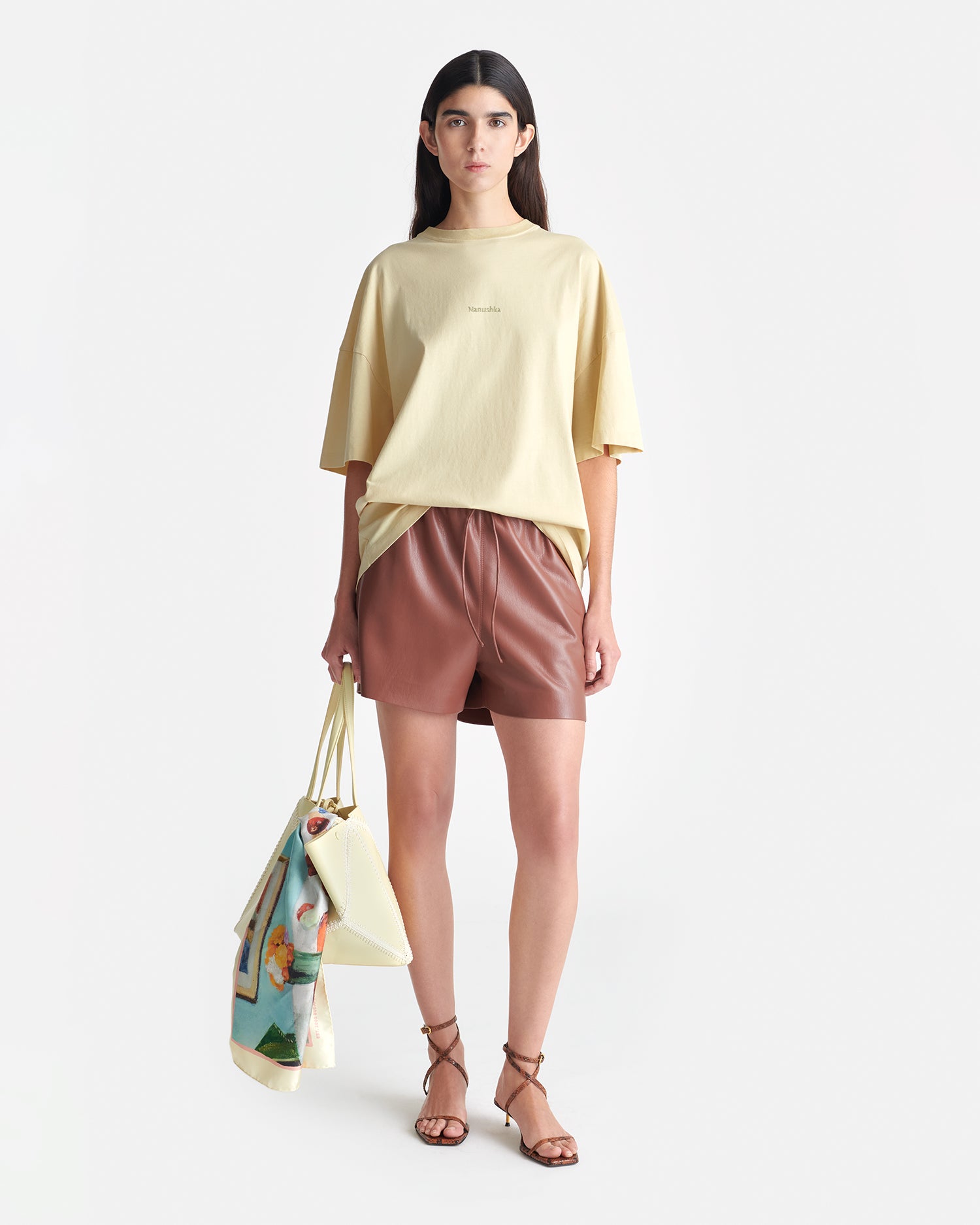 Wren - Printed Cotton-Jersey T-Shirt - Creme/Gingerbread Heart