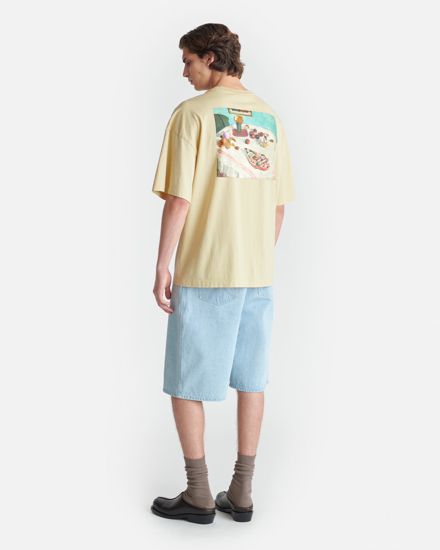 Wren - Printed Cotton-Jersey T-Shirt - Creme/Gingerbread Heart