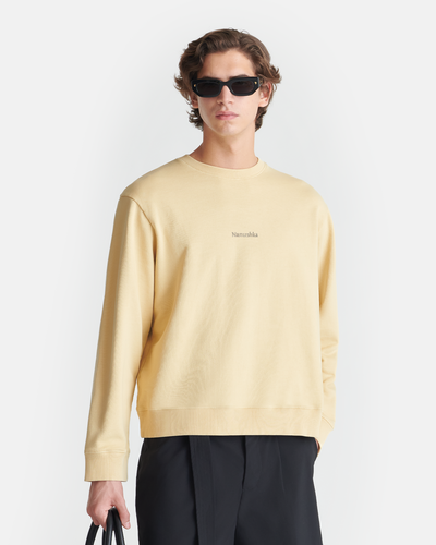 Remy - Printed Cotton-Fleece Sweatshirt - Creme/Black/Gingerbread Heart