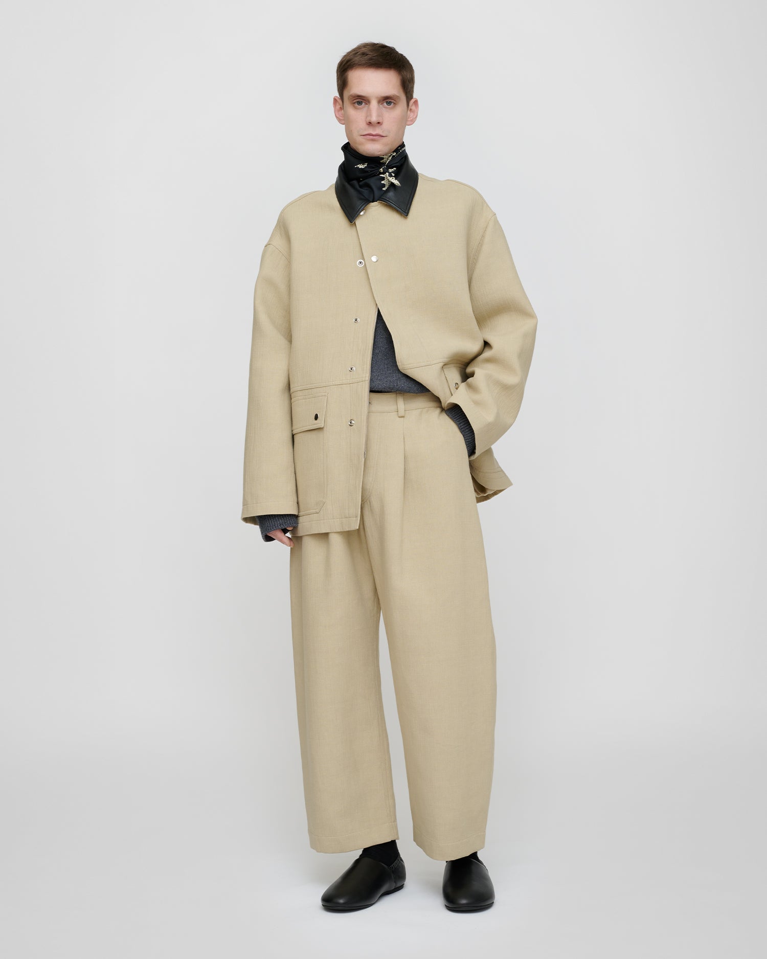 Melesio - Bonded Linen Jacket - Sand