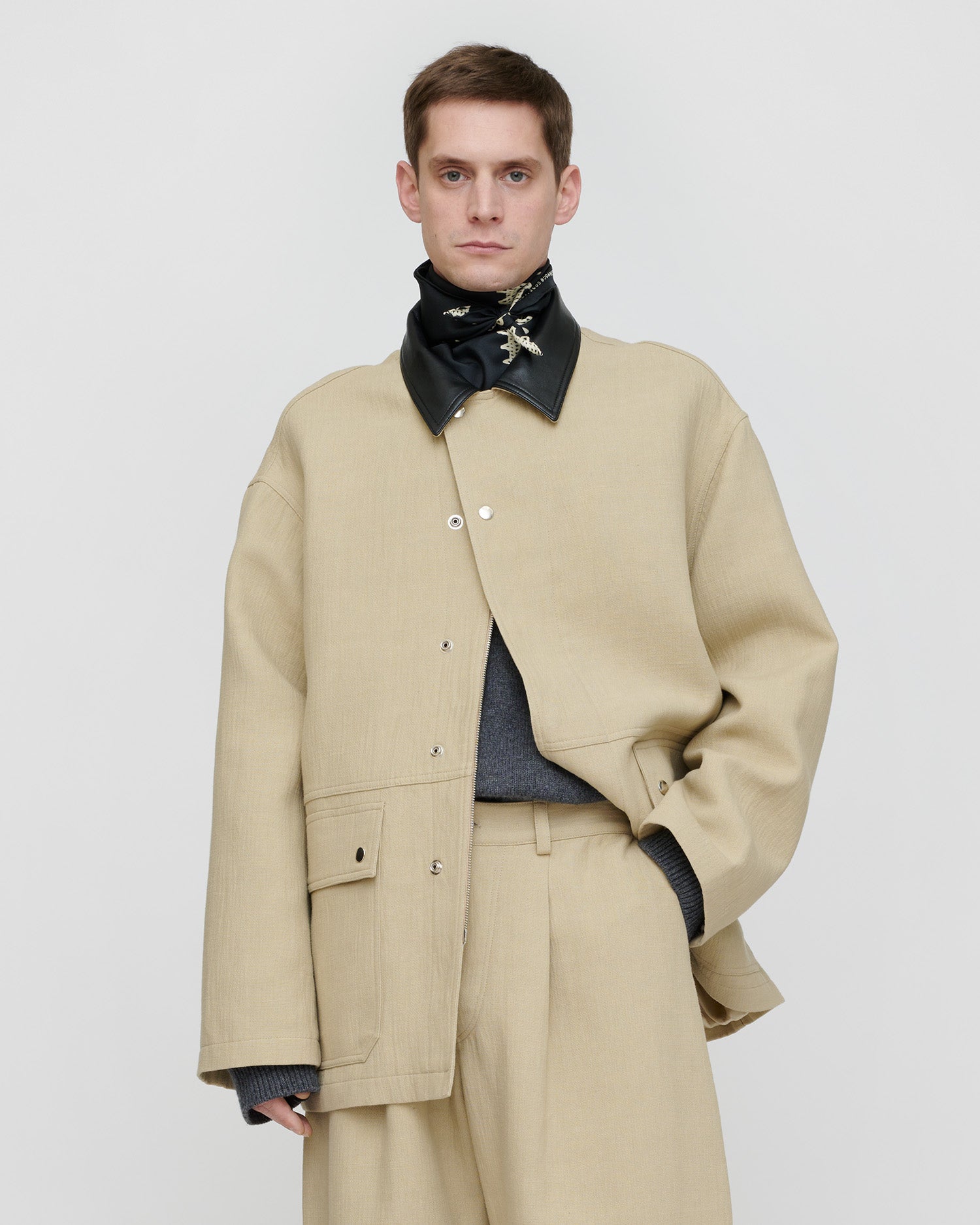 Melesio - Bonded Linen Jacket - Sand