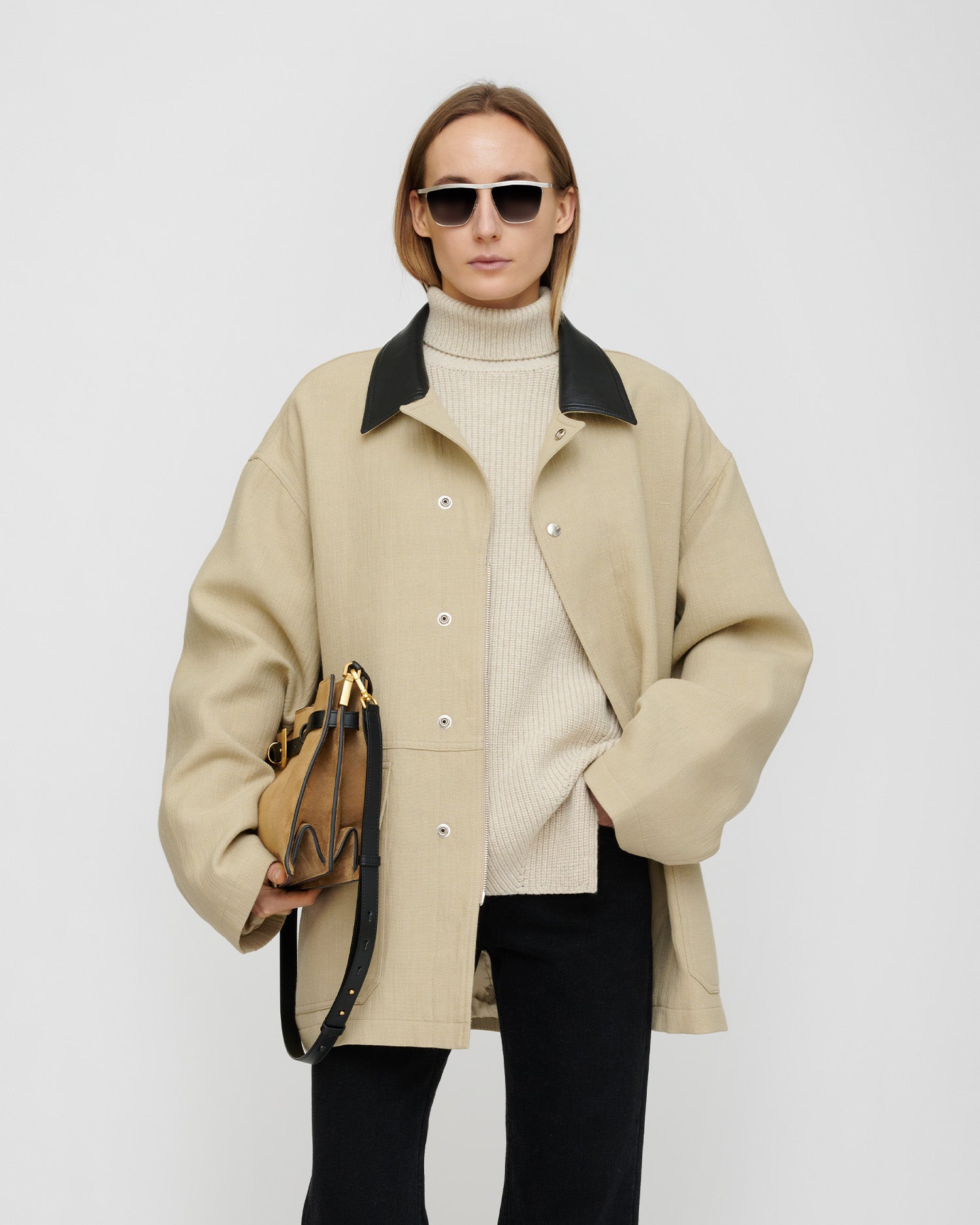 Melesio - Bonded Linen Jacket - Sand