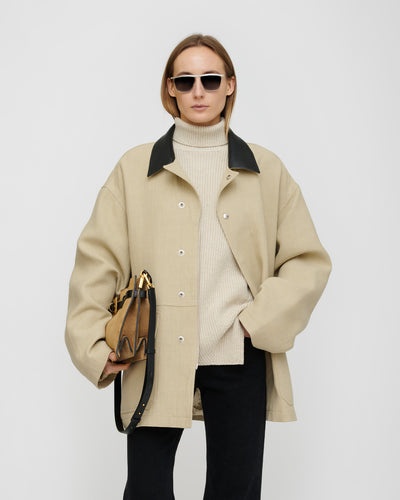 Melesio - Bonded Linen Jacket - Sand