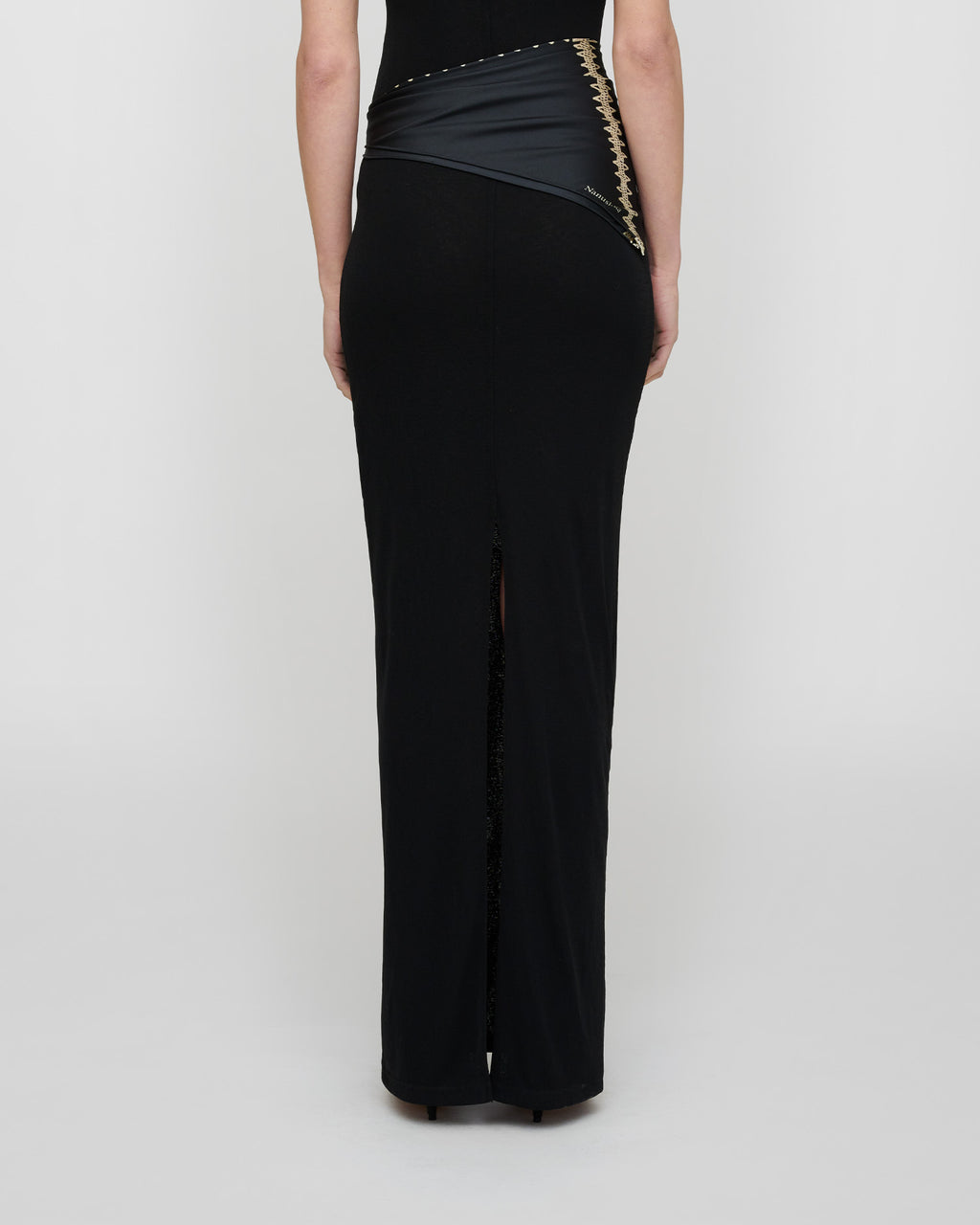 Shoul - Silk Scarf - Origami Black