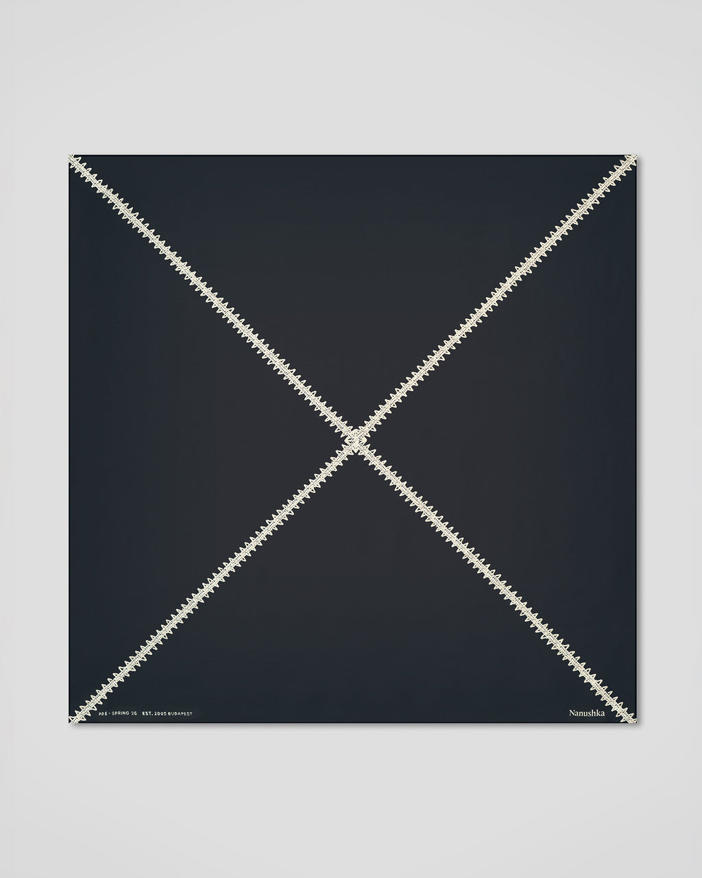 Miani - Silk Scarf - Origami Black