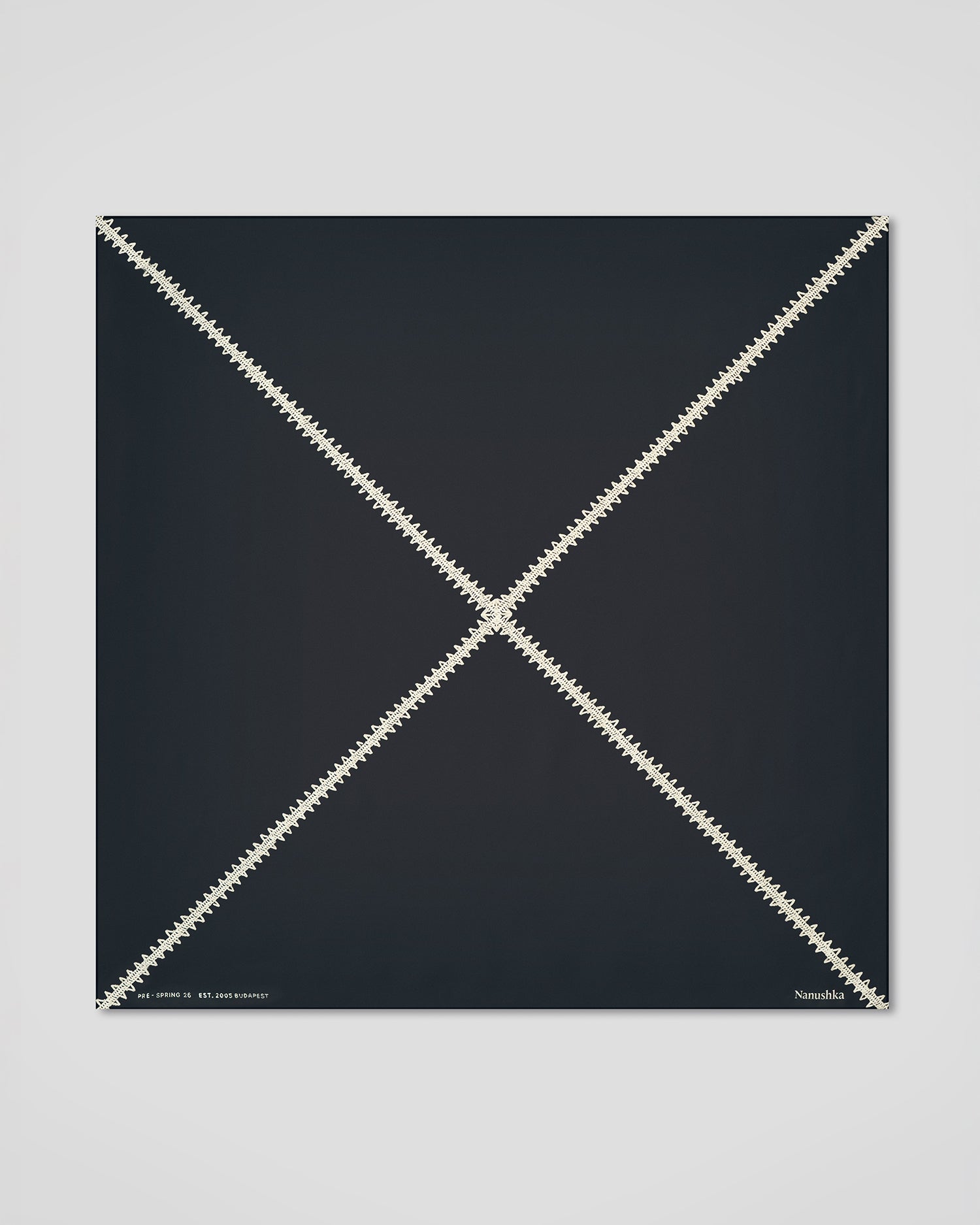 Miani - Silk Scarf - Origami Black