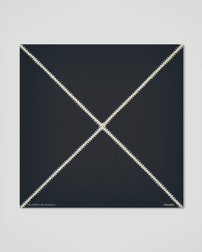 Miani - Silk Scarf - Origami Black