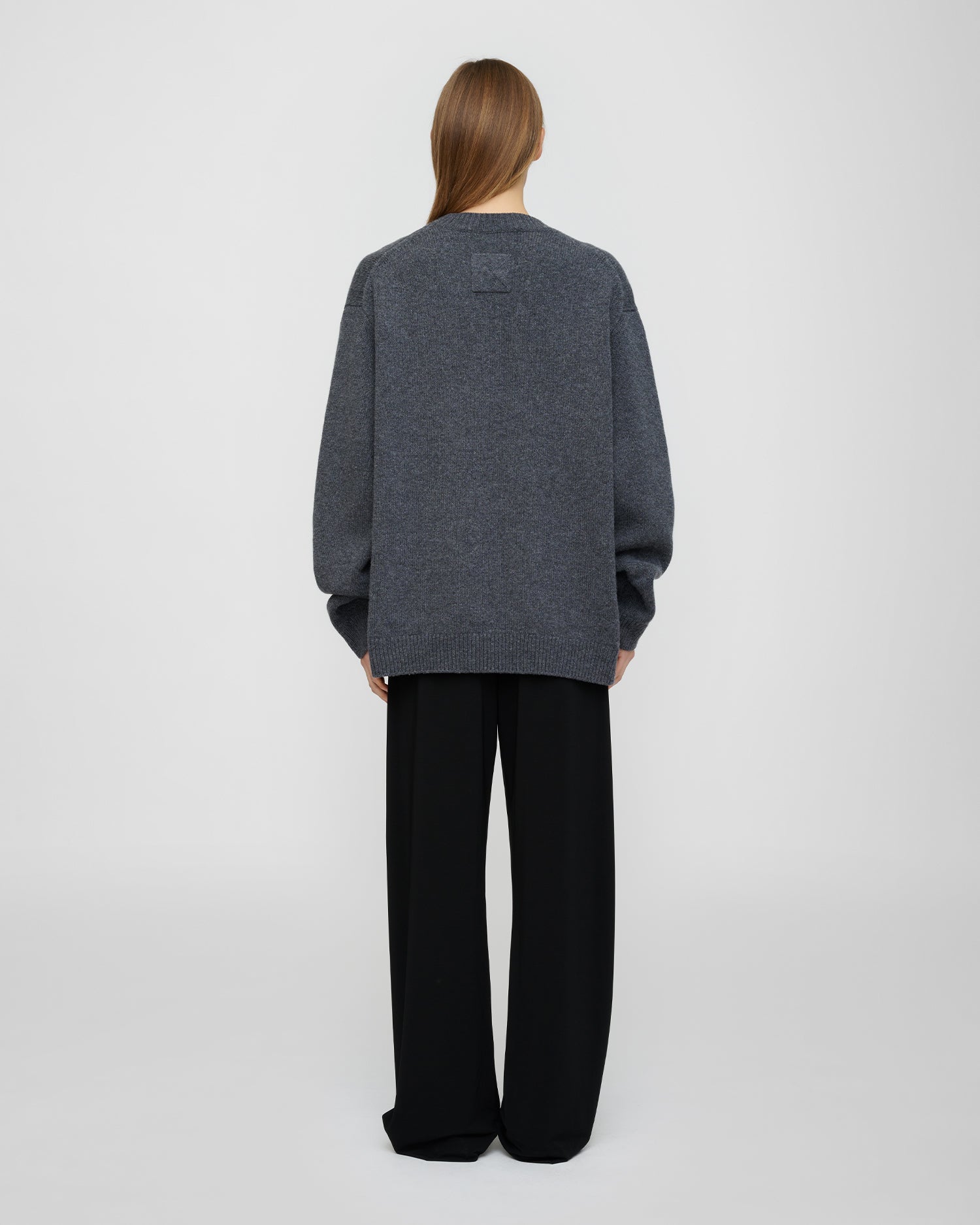 Renea - Wool Cotton Blend Sweater - Storm Grey