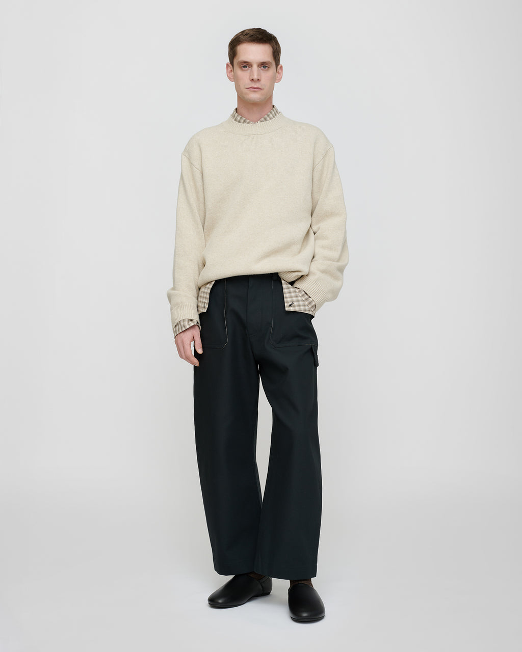 Renea - Wool Cotton Blend Sweater - Creme