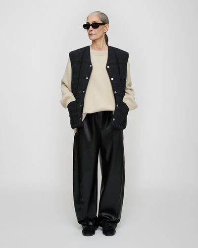 Renea - Wool Cotton Blend Sweater - Creme