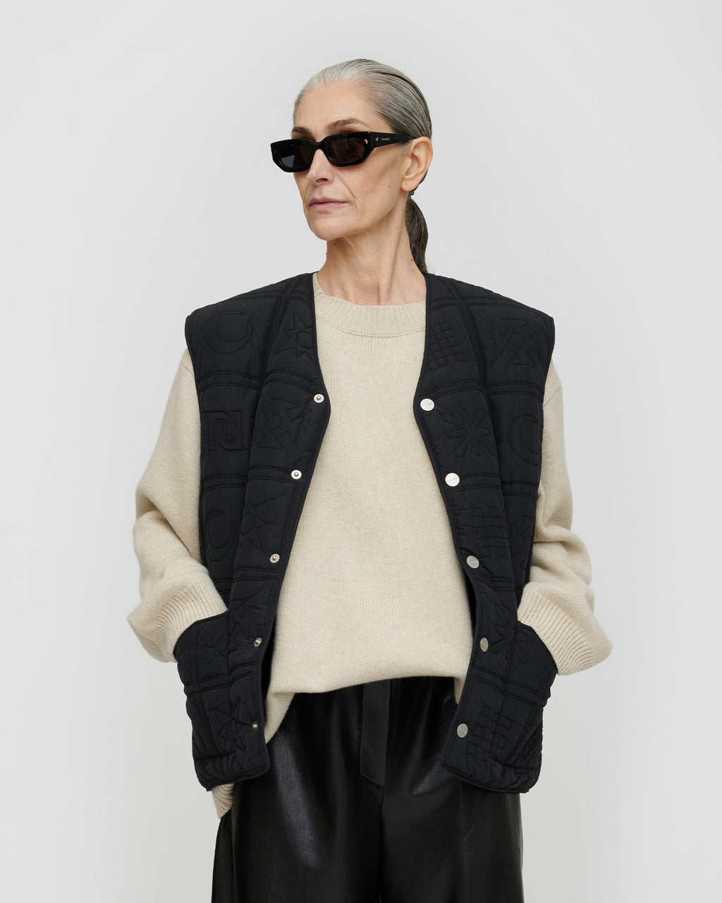 Renea - Wool Cotton Blend Sweater - Creme