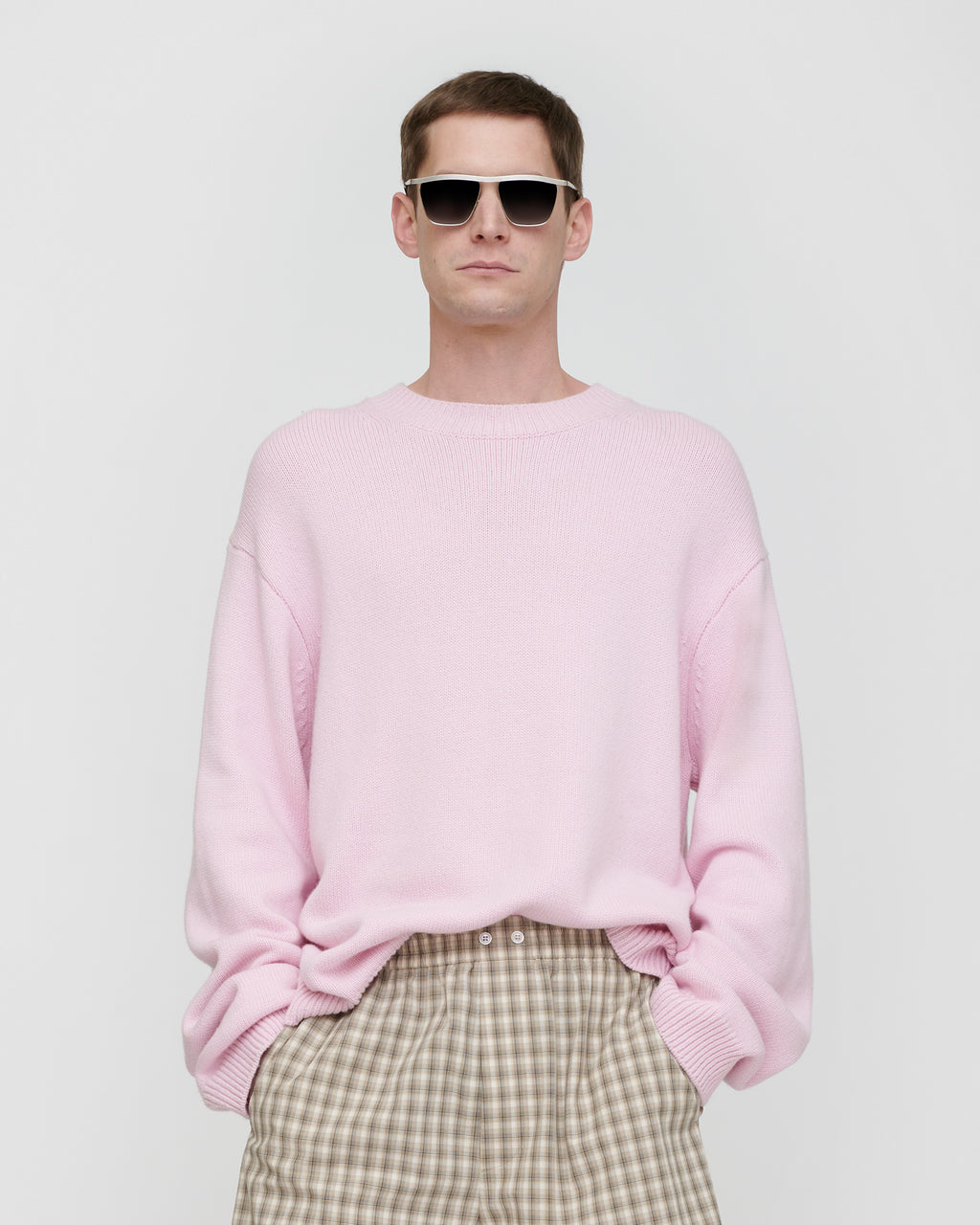 Renea - Wool Cotton Blend Sweater - Pink