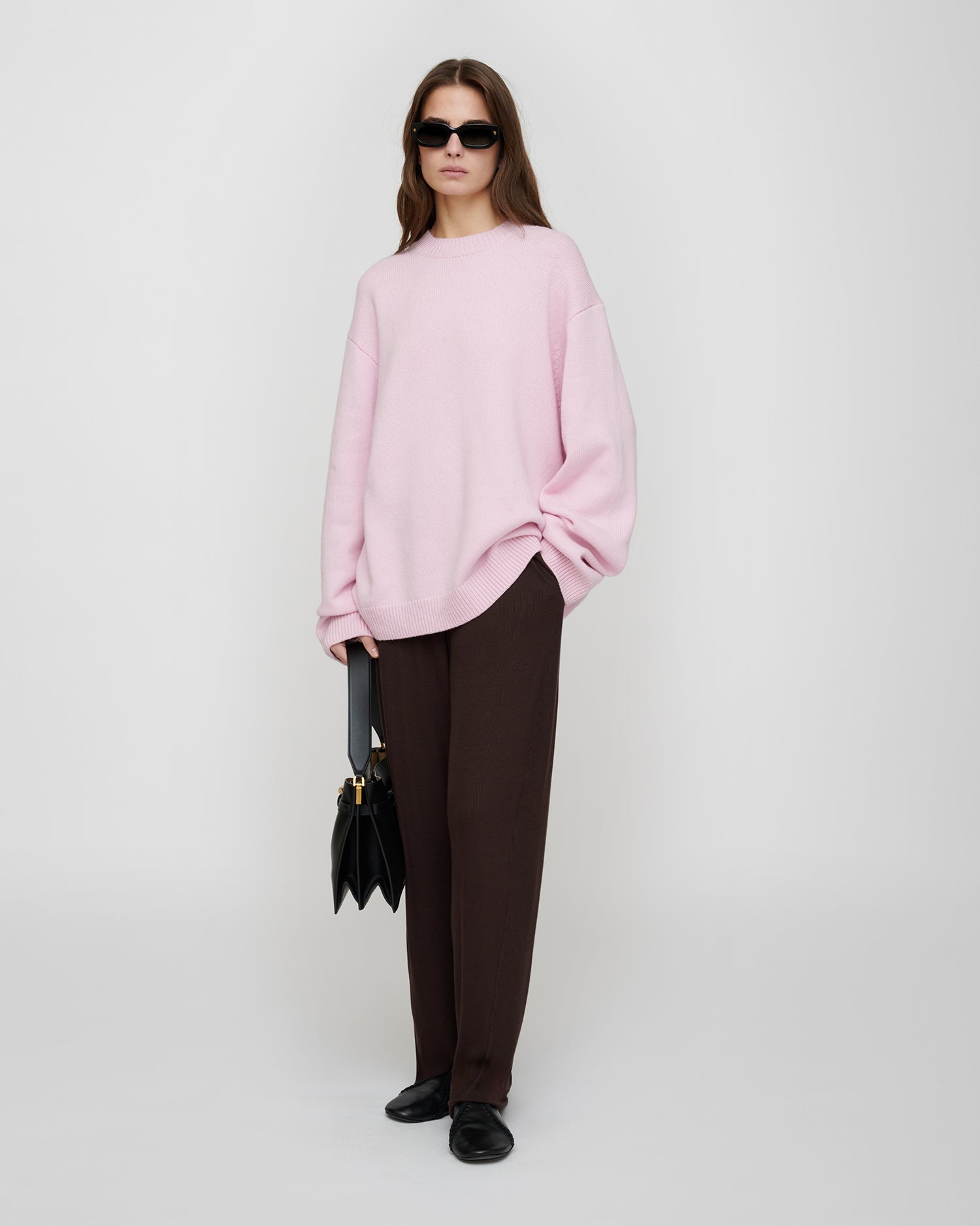 Renea - Wool Cotton Blend Sweater - Pink
