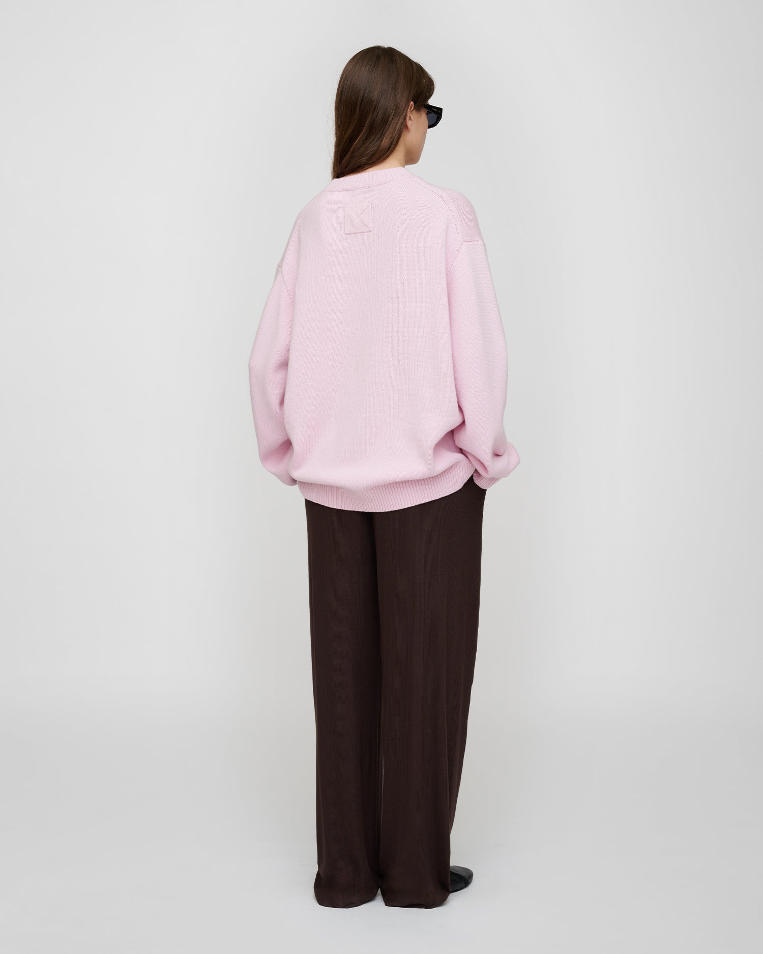 Renea - Wool Cotton Blend Sweater - Pink