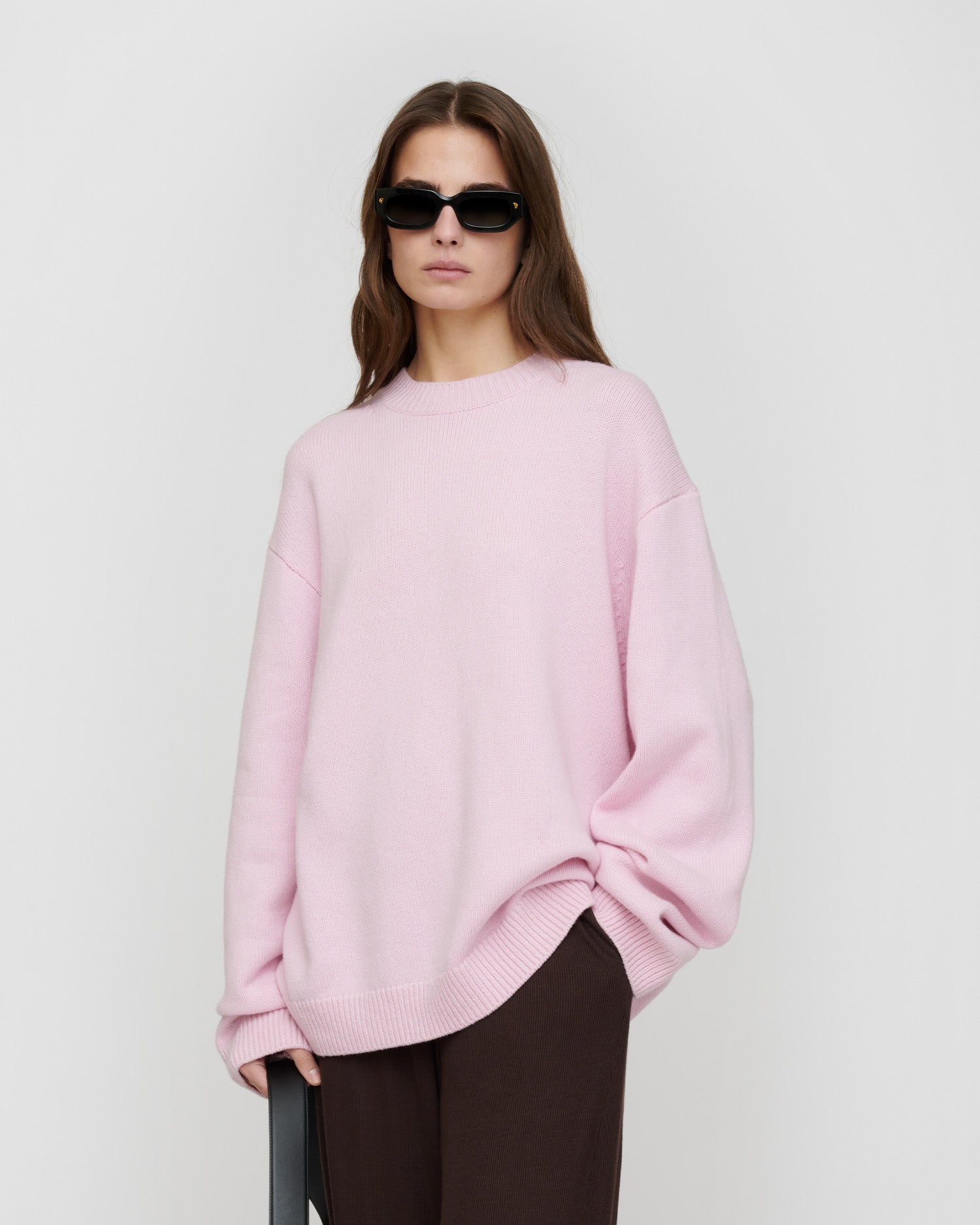 Renea - Wool Cotton Blend Sweater - Pink