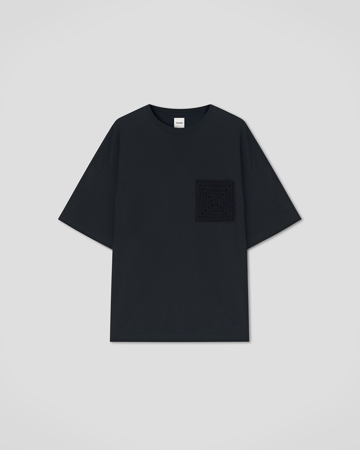 Wren Origami - Crochet T-shirt - Black