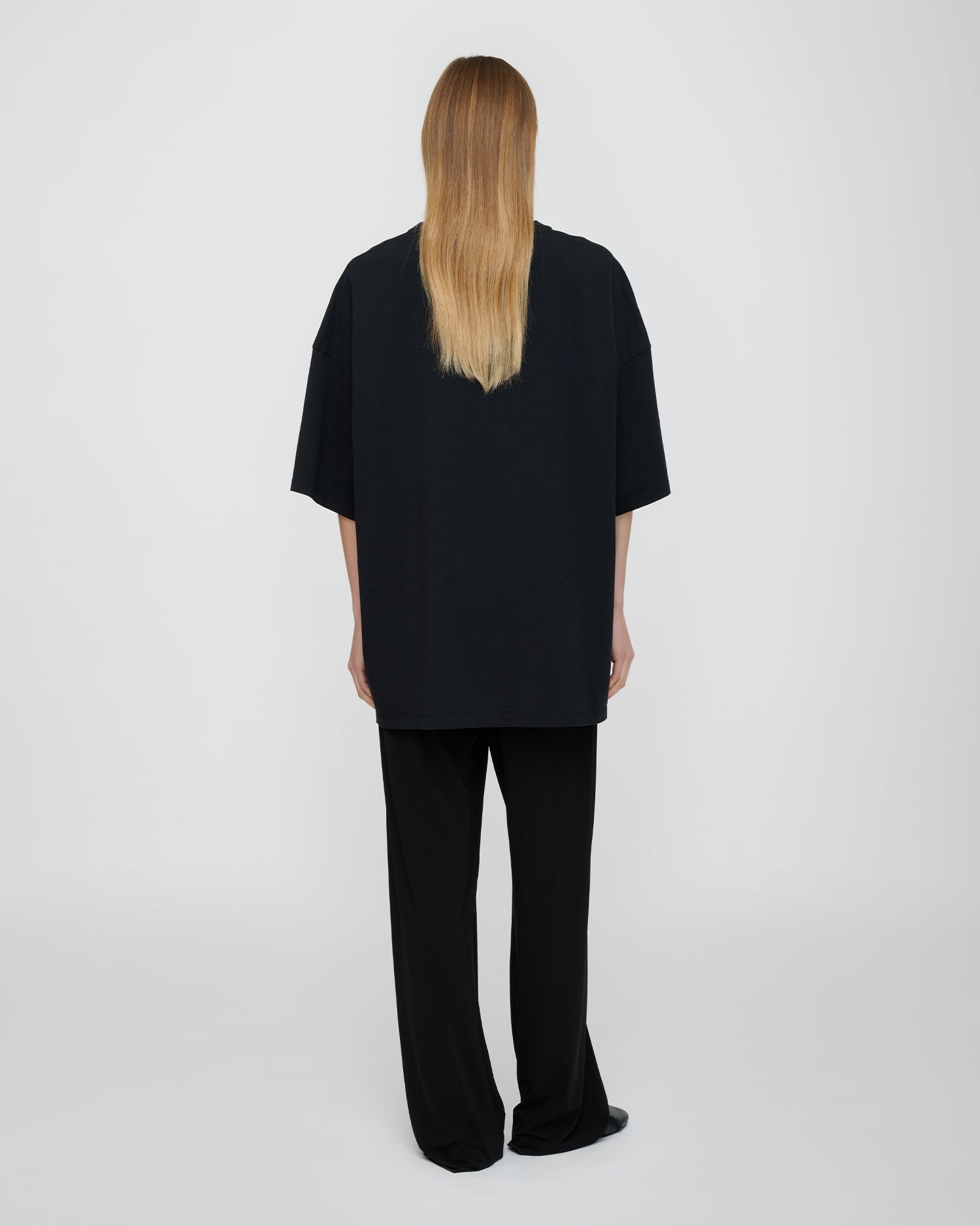 Wren Origami - Cotton Jersey/Crochet Pocket - Black