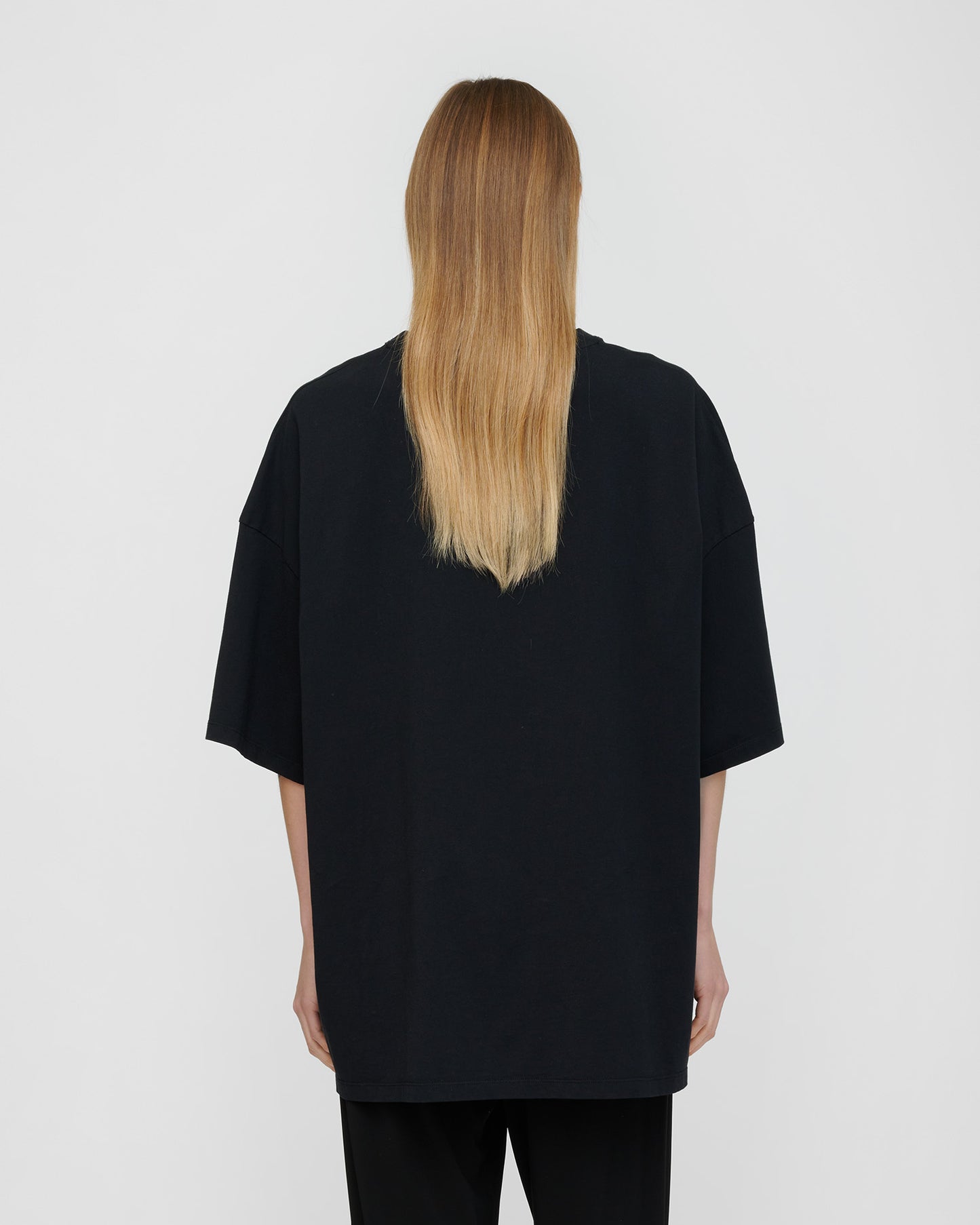 Wren Origami - Cotton Jersey/Crochet Pocket - Black