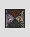 Shoul - Printed Silk Scarf - Origami Patchwork