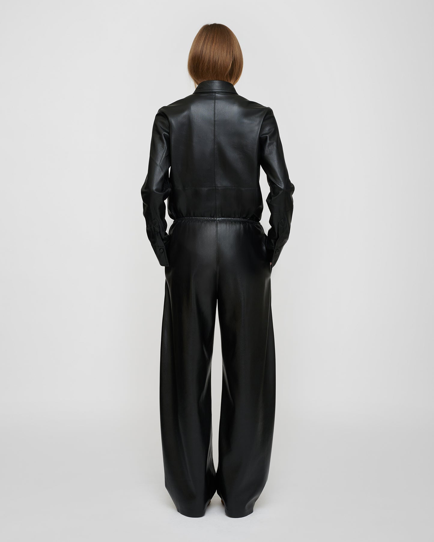 Naum - Okobor™ Alt-Leather Shirt - Black