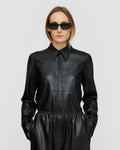 Naum - Okobor™ Alt-Leather Shirt - Black