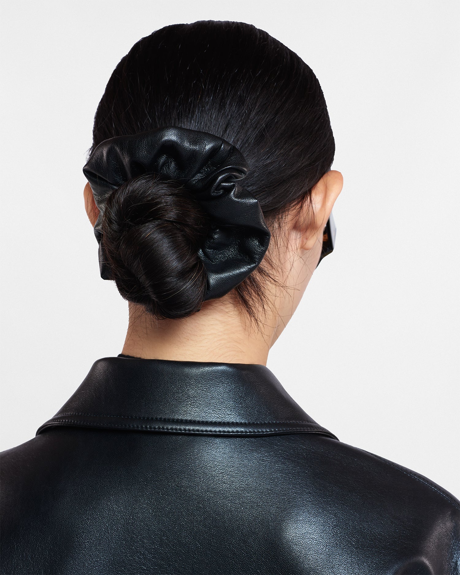 Lou - Okobor™ Alt-Leather Scrunchie - Black