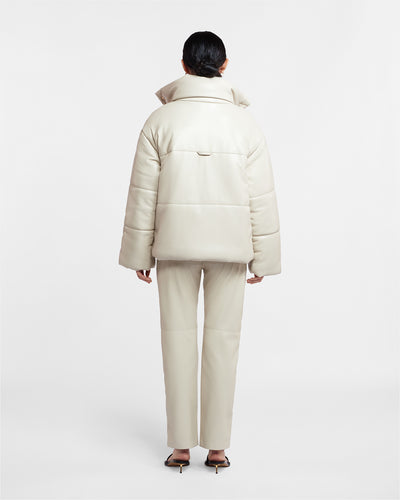 Hide - Okobor™ Alt-Leather Puffer Jacket - Creme