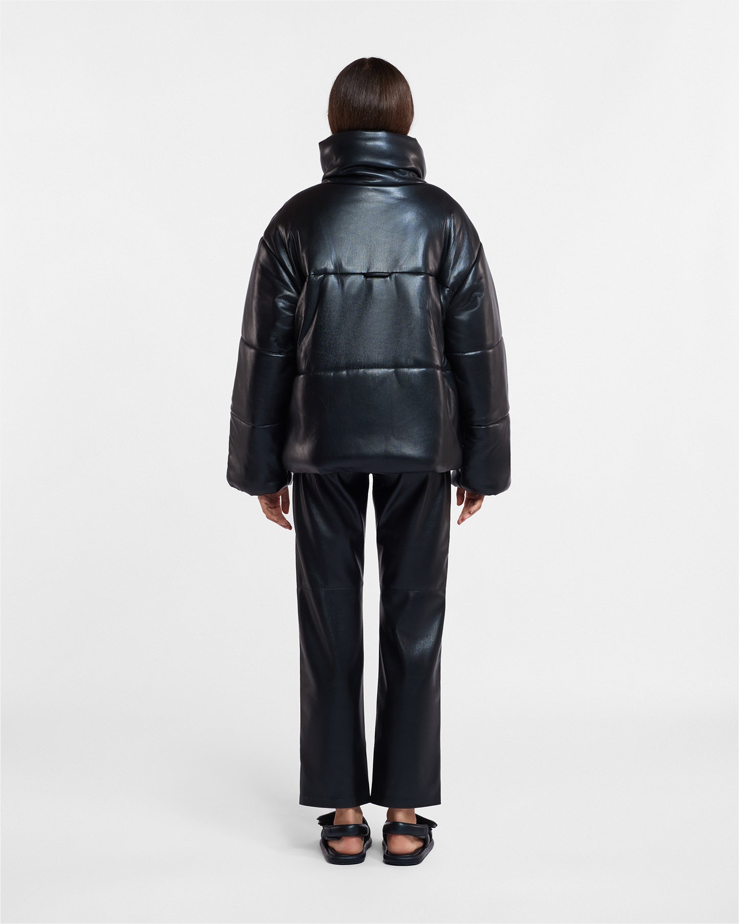 Hide - Okobor™ Alt-Leather Puffer Jacket - Black