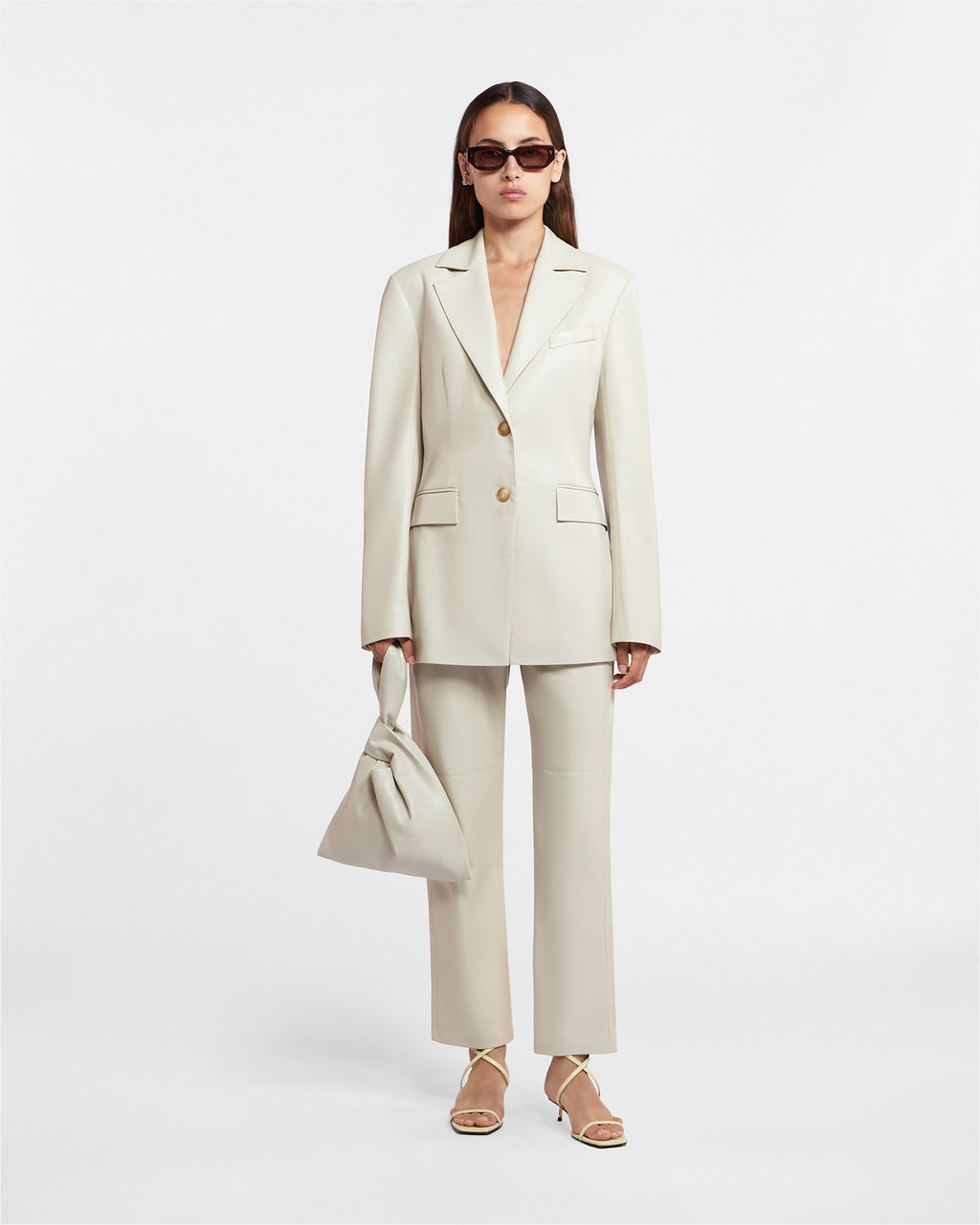 Hathi - Okobor™ Alt-Leather Blazer - Creme