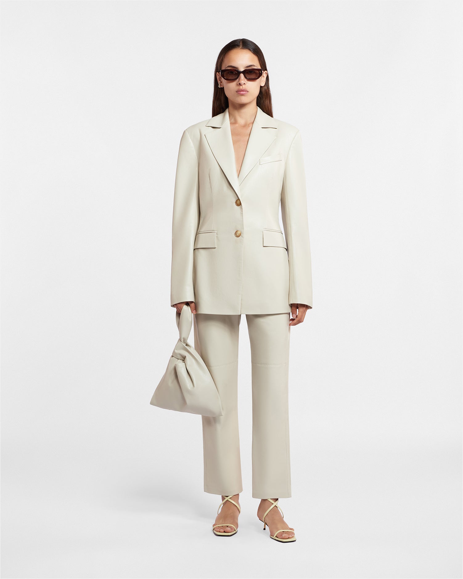 Hathi - Okobor™ Alt-Leather Blazer - Creme