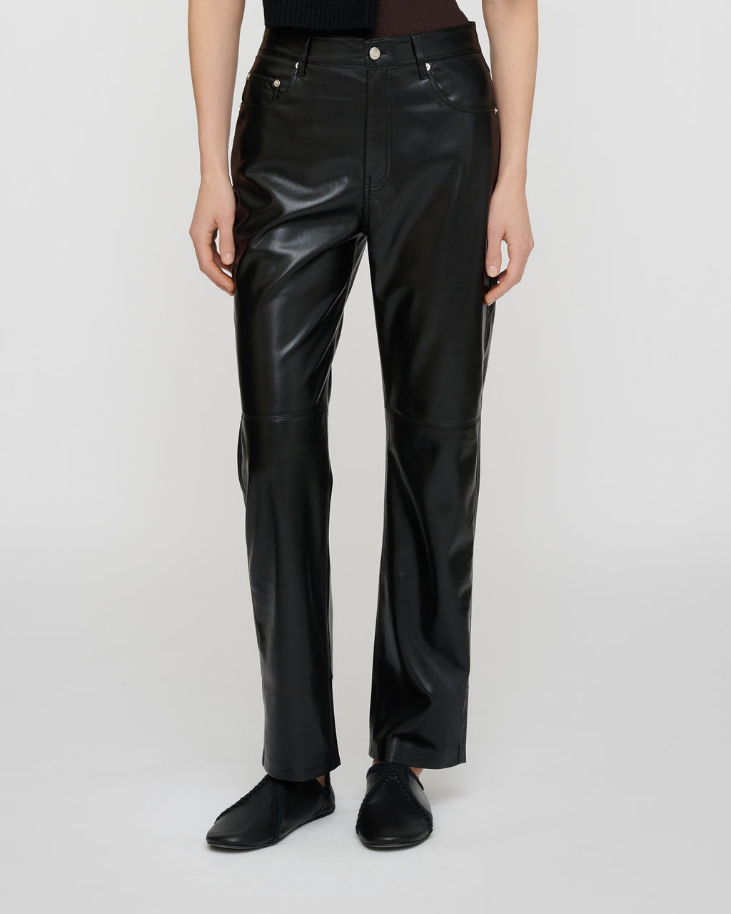 Vinni - Okobor™ Alt-Leather Pants - Black