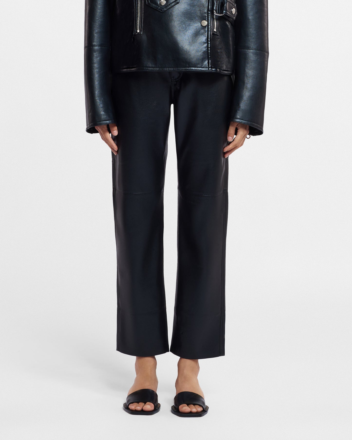 Vinni - Okobor™ Alt-Leather Pants - Black