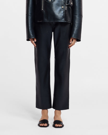 Vinni - Okobor™ Alt-Leather Pants - Black
