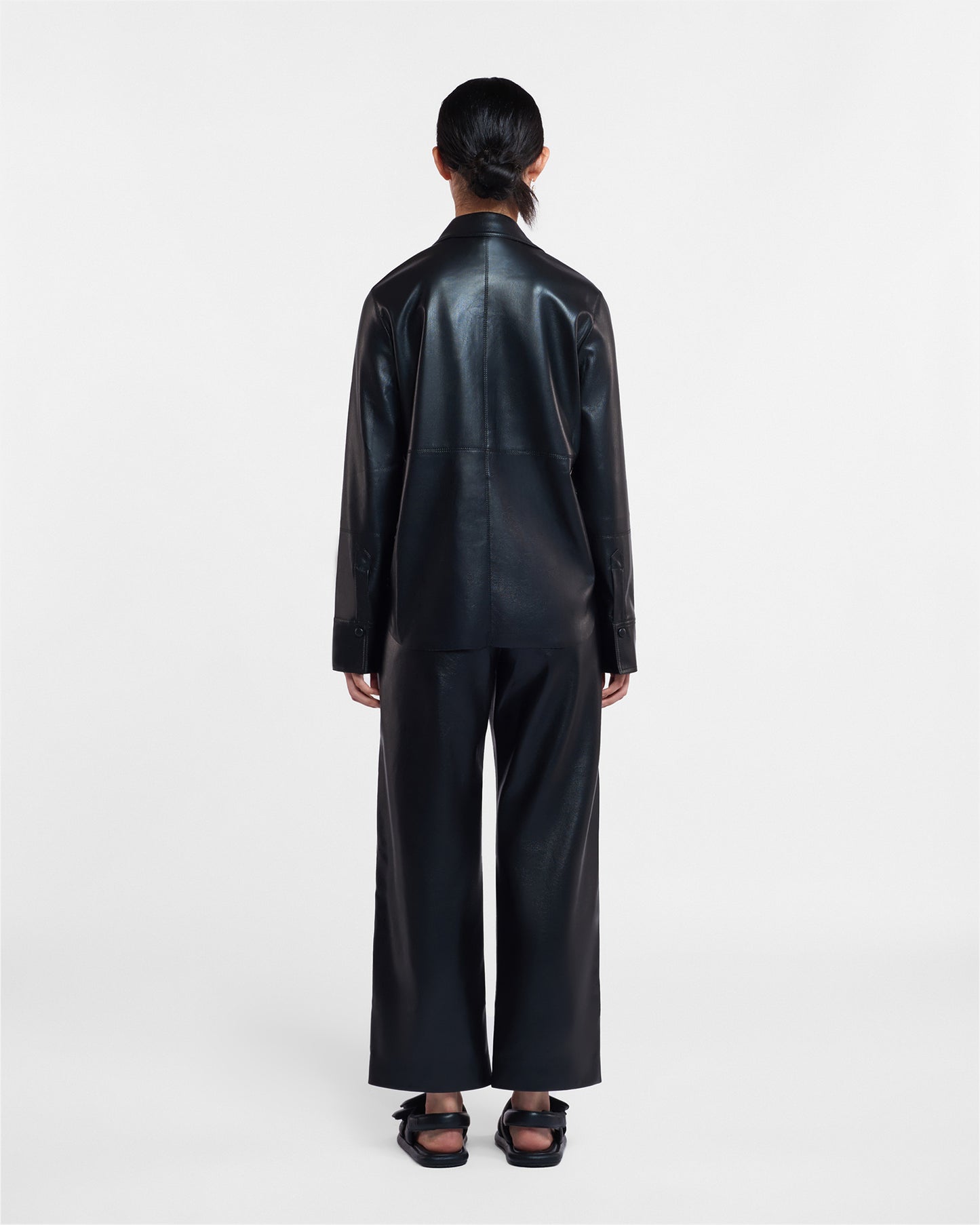 Naum - Okobor™ Alt-Leather Shirt - Black