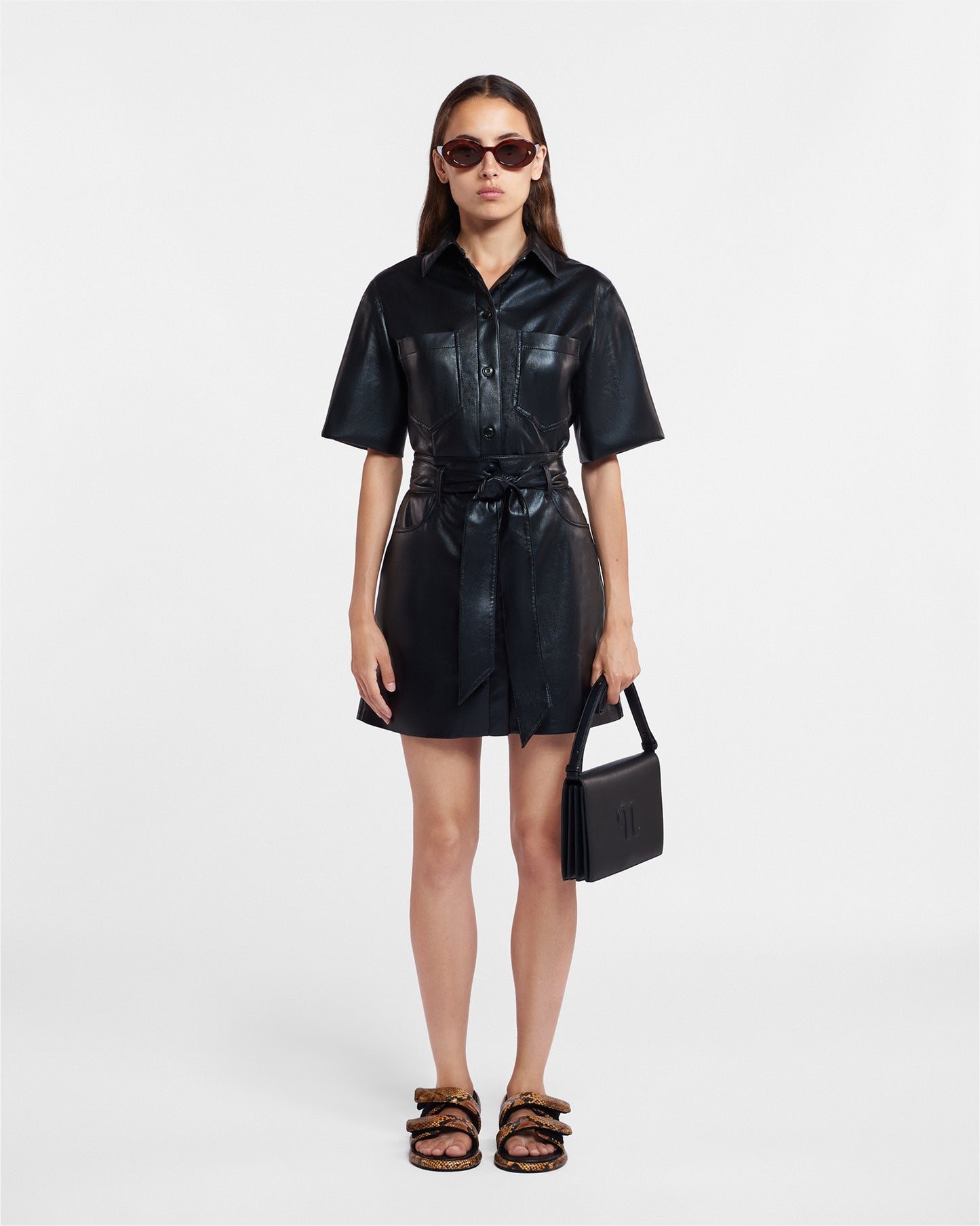 Meda - Archive Okobor™ Alt-Leather Mini Skirt - Black