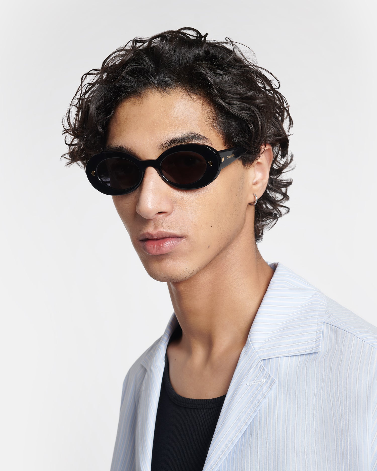 Giva - Bio-Plastic Oval Sunglasses - Black