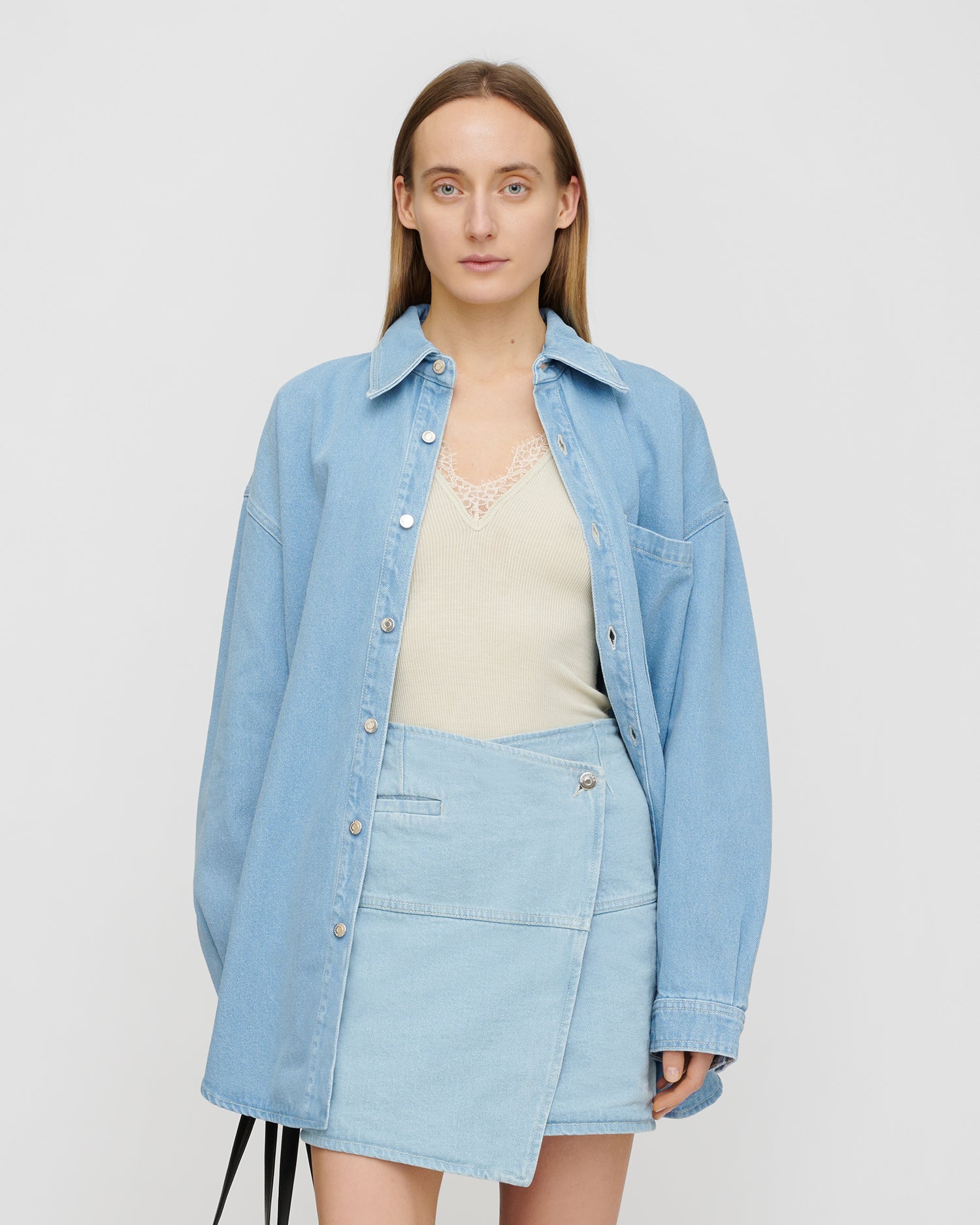 Aarna Denim shirt Eco Light Wash